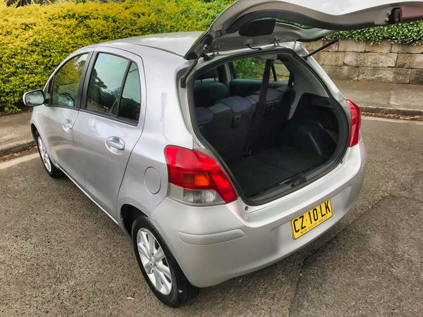 Photo of the boot open showing the space in this Toyota Yaris for sale