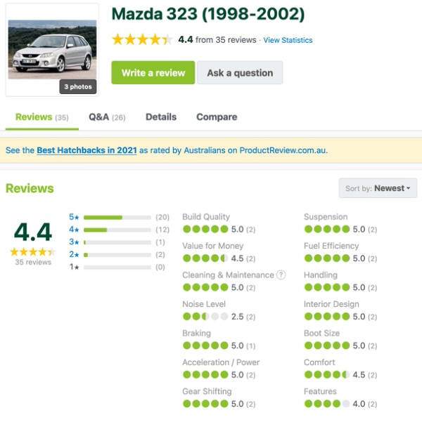 Mazda 323 for sale - Customer Reviews and Comments - 1998-2002 year models | Sydneycars